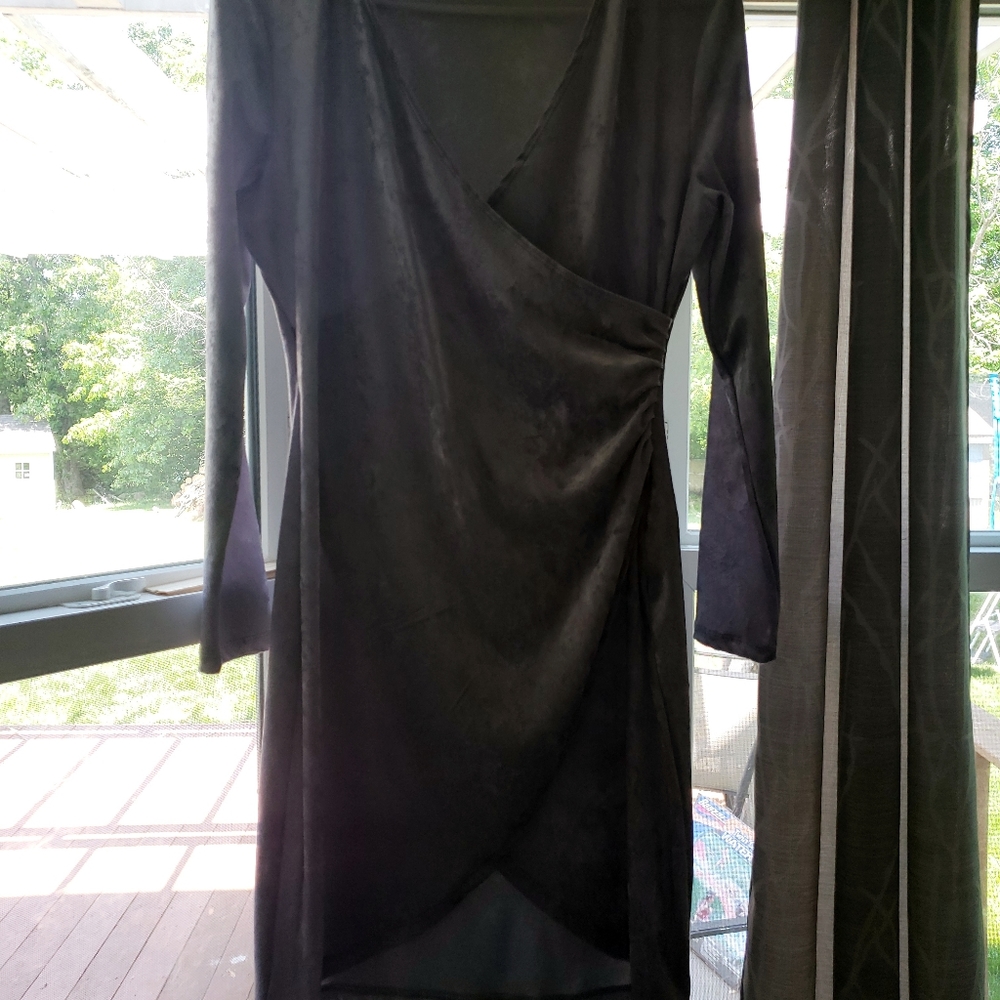 Silver Crushed Velvet dress